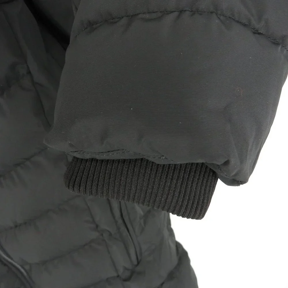 Women's Black Winter Puffer Coat Jacket Faux Fur Removable Hood L NWT - Picture 3 of 6